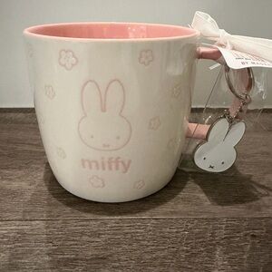 New Miffy Pink Cherry Blossom Mug with Keychain